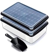Ice Cube Tray with Lid And Bin for Freezer - 2 * 55 Nugget Ice Maker Tray, Cocktail Coffee Ice Mo...
