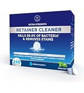 Pop On Clean Retainer Cleaner Tablets, FSA HSA Approved, Removes Odors, Stains & Plaque, Deep Cle...