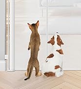 42 Inch Extra Tall Retractable Baby Gates with Reinforced Strips Outdoor Retractable Dog Gate Ext...