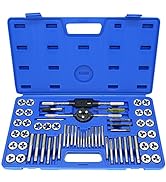 GMTOOLS 60PCS Tap and Die Set, Metric Standard Size M3 to M12, Threading Tool Set with Complete A...