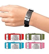 Medical alert bracelet for women & men personalized with free engraving, ID wristband for health ...