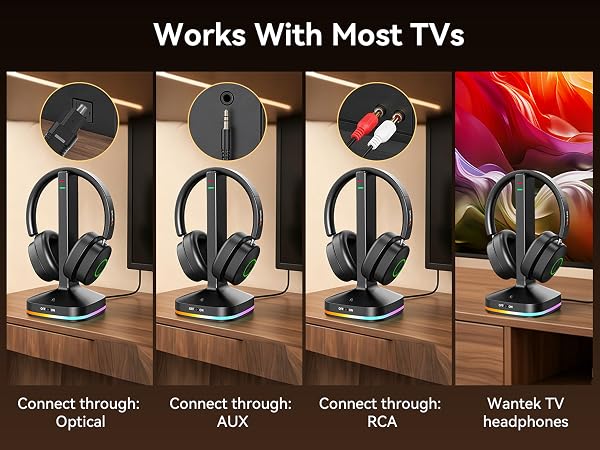 wireless tv headphones, headphones for tv watching, tv headset for seniors elderly
