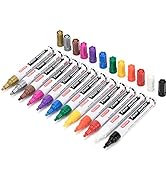ZEYAR Paint Markers by for Rock Painting, Medium Point, 12 Beautiful classic Colors, Oil-Based Pa...