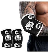 MANUEKLEAR 5mm Neoprene Weight Lifting Elbow Sleeves for Men (1 Pair), Elbow Sleeves Weightliftin...