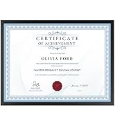 TWING 1PACK 8.5 x 11 Picture Frame For Certificate, Diploma, Display photos 6x8 with Mat or 8.5x1...