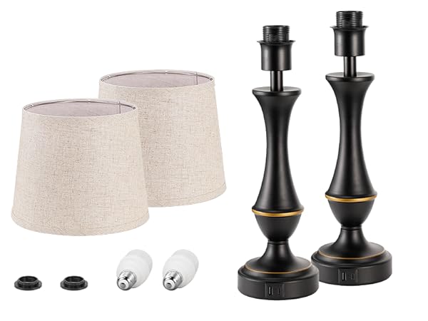 table lamps for bedroom set of 2