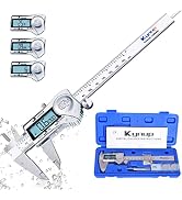 Kynup Digital Caliper, Calipers 6 Inch Measuring Tool with Stainless Steel, IP54 Splash Proof Pro...