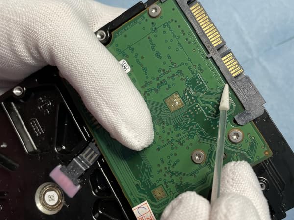 For sensitive electronics, consider static dissipative ESD swabs (750DF).