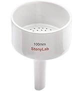 StonyLab Porcelain Buchner Funnel 100mm, Porcelain Buchner Filter Funnel OD 10cm ID 9.2cm for Lab...
