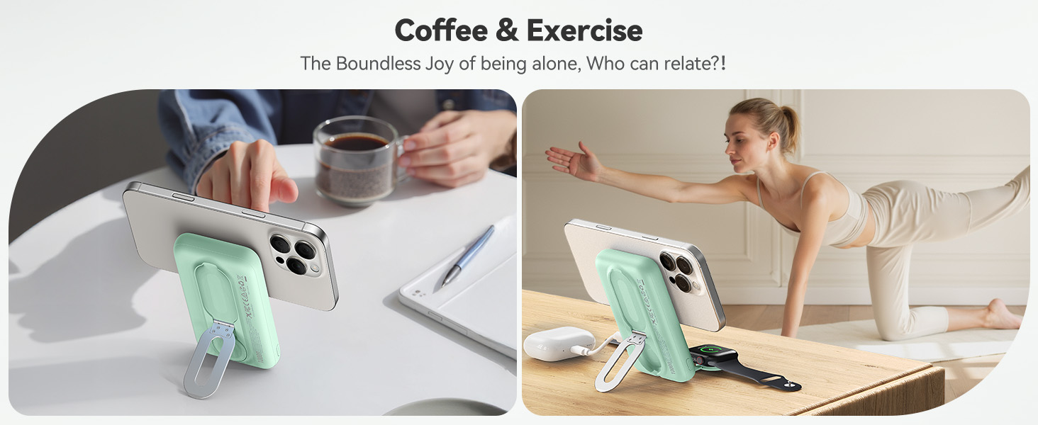 Haloun Magnetic Power Bank green -5-3