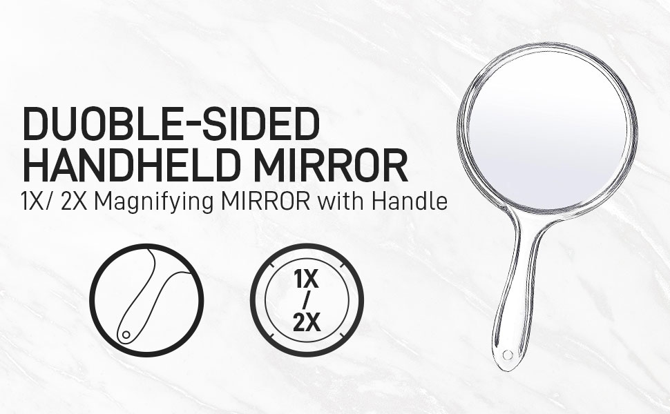 Handheld Mirror with Handle
