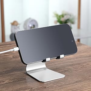 Silver Foldable Aluminum Alloy Cell Phone Holder