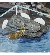 kathson Turtle Basking Platform,Tortoise Tank Rocks with 3 Suction Cups Tortoise Climbing Platfor...