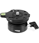 LEFTFOTO Precision Tripod Leveling Base Plate Half Ball Leveler with 360° Rotation and +/- 15° Ti...