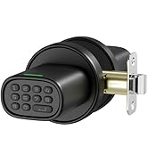 Door Lock Knob with Keypad Keyless Entry Door Knob Electric Coded Indoor Door Knob for Interior D...