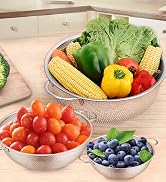stainless steel colander set of 3