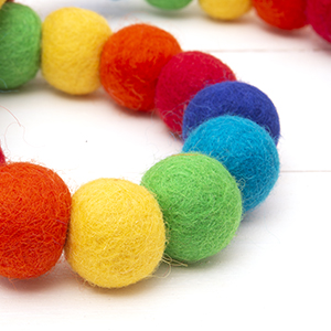 Wool felt pom poms
