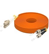 Hamadap OM1 LC to ST Fiber Optic Cable, Multimode 62.5/125µm Duplex Fiber Jumper 1G/10G MM Optica...