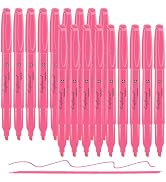 craftinova Pink Highlighter 18 Count, Chisel Tip Highlighters Bulk, Dry Quickly, Perfect for Stud...
