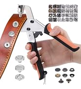 Dntorx Heavy Duty Snap Fastener Tool with 100 Sets, 15mm Snap Button Kit | Stainless Steel Snap F...