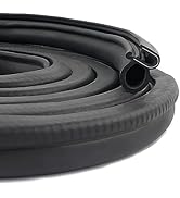 Car Door Seal Strip,U-Shaped Automotive Weather Stripping Rubber Seal Strip with Metal Clips,Univ...