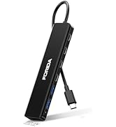 7-Port USB C Hub 10Gbps, 4-Port USB 3.2 Multiport Data Adapter for Laptop, Type-C Pass-Through Ch...