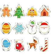 12 Pieces Christmas Cookie Cutters Set - Mini Cute Cookie Cutter includes Gingerbread Men, Snowfl...