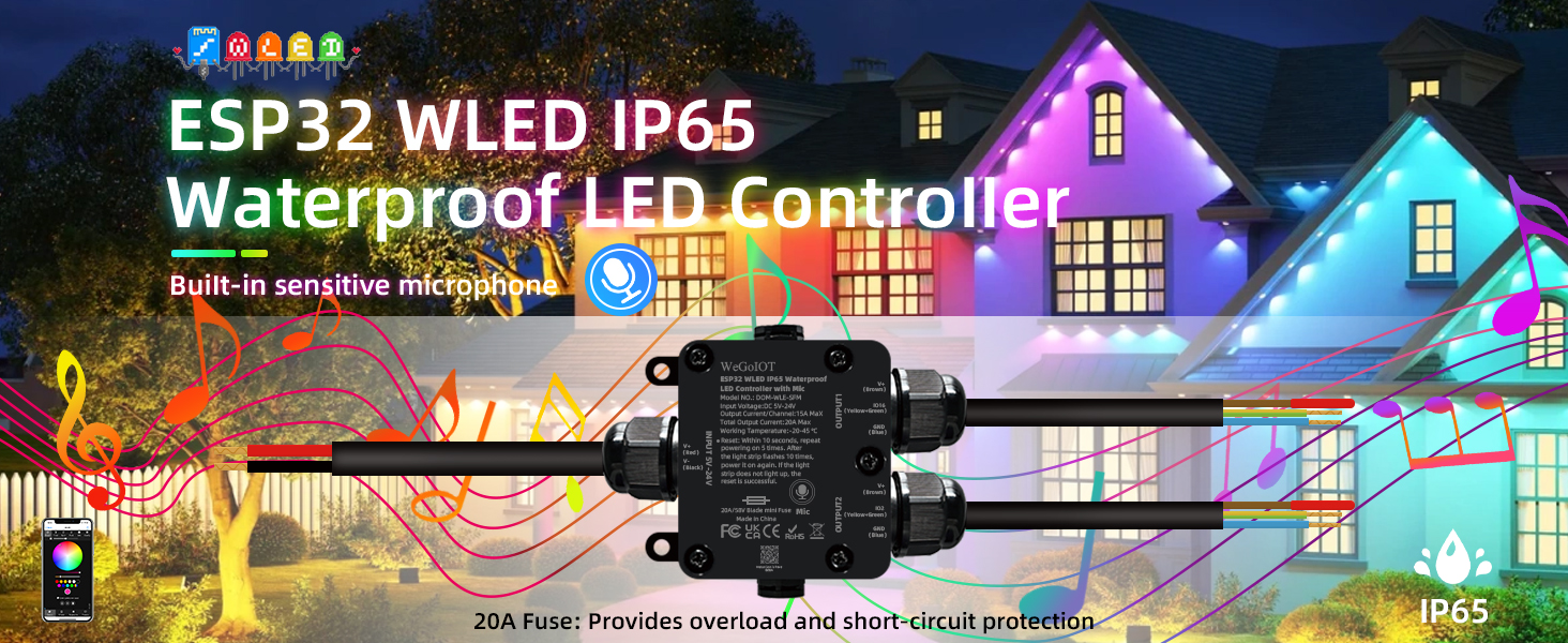 Waterproof ESP32 WLED Controller