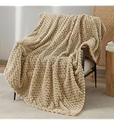 PHF Ultra Soft Flannel Fleece Throw Blanket, Lightweight 3D Jacquard Fleece Blanket, No Shedding,...