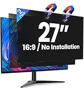 Verponity 2 Pack Magnetic 27 Inch Computer Privacy Screen for Monitor 16:9 Aspect Ratio, Anti-Gla...