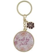 Christian Art Gifts Novelty Inspirational Scripture Split Metal Keychain for Women: Walk by Faith...