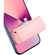 L.LYFOVR Pink Small Portable Battery Charger 4800mAh, Tiny Power Bank Ultra-Compact 15W Fast Char...