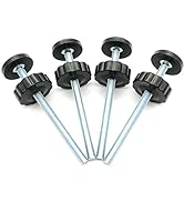 4 Pack 8MM Baby Gate Threaded Spindle Rod, Replacement Hardware Parts Kit for Pet & Dog Pressure ...