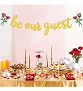 Be Our Guest Banner Beauty And The Beast Party Supplies Reception Banner Bachelorete Party Engage...
