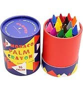 Lebze Jumbo Crayons for Toddlers, 16 Colors Non Toxic Crayons, Easy to Hold Large Crayons for Kid...