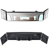 MIAOKE Rear View Mirror, 15-inch Clip on Rearview Mirrors, Wide Angle Curved Rearview Mirror, Int...
