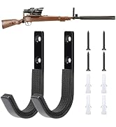 TRIPLE DEER Gun Rack Storage Wall Mount Shotgun Rifle Hook Horizontal Metal Gun Hanger for Any Ri...