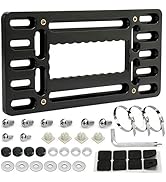 Front License Plate Bracket Holder, No Drill License Plate Bracket, Universal Bumper Car Tag Fram...