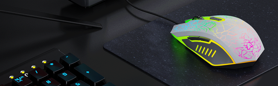 Gaming Mouse, Ergonomic Wired Gaming Mice 4 Level DPI