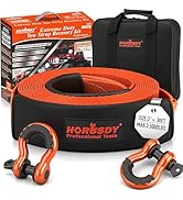 HORUSDY Nylon Heavy Duty Tow Strap Recovery Strap with Hooks 3" x 30Ft - 35,000 LBS Break Strengt...