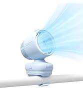 JISULIFE Clip On Stroller Fan 2026-Baby Cool Helper: Smart 120° Auto Oscillation with 100 Speeds,...