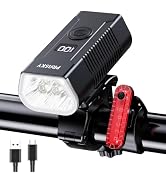 LED Bike Lights for Night Riding, USB Rechargeable Bicycle Headlight, 2025 New Aluminum Alloy Wat...