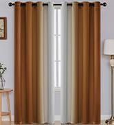 orange curtains