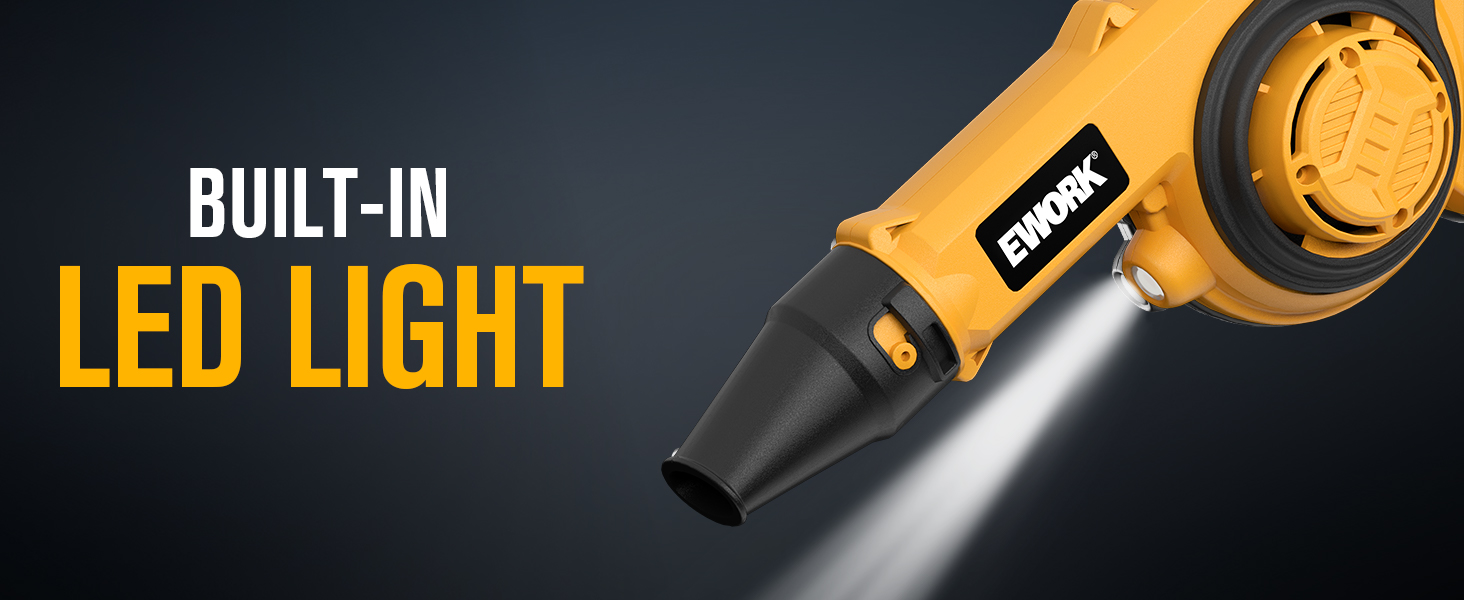 Built-in LED Light battery powered leaf blower