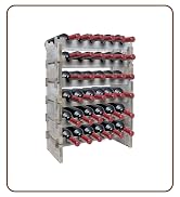 Sorbus Wood Wine Stackable Rack 6 Tier — Rustic Style Wine Racks for Bottles — Perfect for Bar, ...