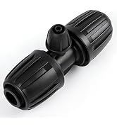 FoxRose 10 Pack 1/2" To 1/4" Drip Irrigation Fittings, 1/2 Inch (1/2" ID x 0.6-0.65" OD) Drip Lin...