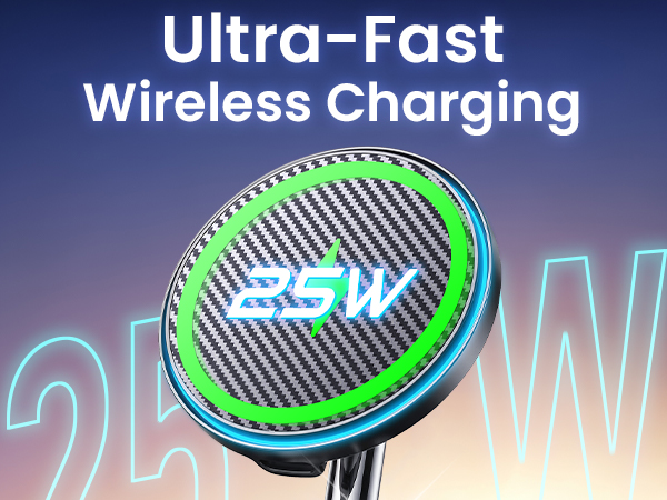 25W fast magsafe car mount charger for iphone16/17/18promax
