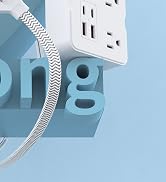 DEPOW 2 Prong to 3 Prong Adapter Power Strip - 6 Outlets & 4 USB Ports (2 USB-C), 1050J Two Prong...