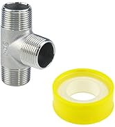 Sydien 1Pc 304 Stainless Steel 3/4" NPT Male Threaded 3 Way Pipe Fitting