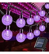 Toodour Solar String Lights Outdoor, 36ft 60 LED Globe String Lights, Waterproof Crystall Ball Li...